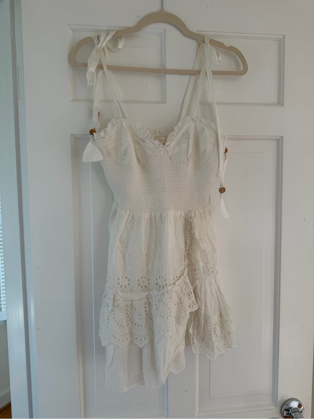 LoveShackFancy White Olani Mini Dress XS - Picture 8 of 8